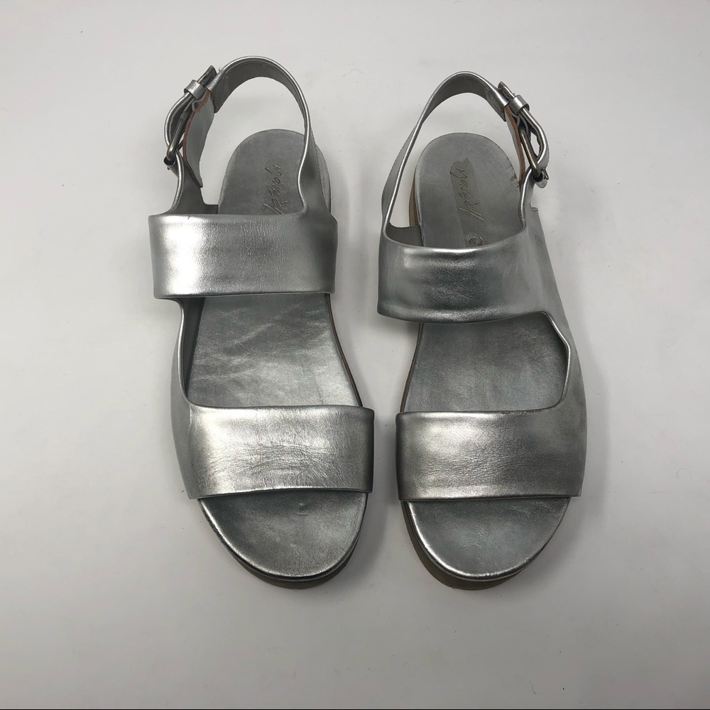 Marséll Silver Platform Buckle Sandals